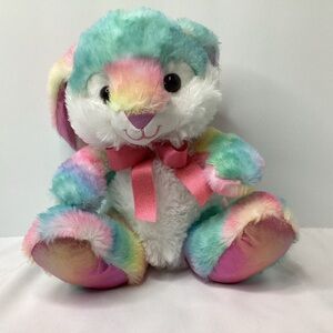 Hugfun Hug Fun Plush Bunny Rabbit Easter Tie Dye Pastel 9” Stuffed Animal